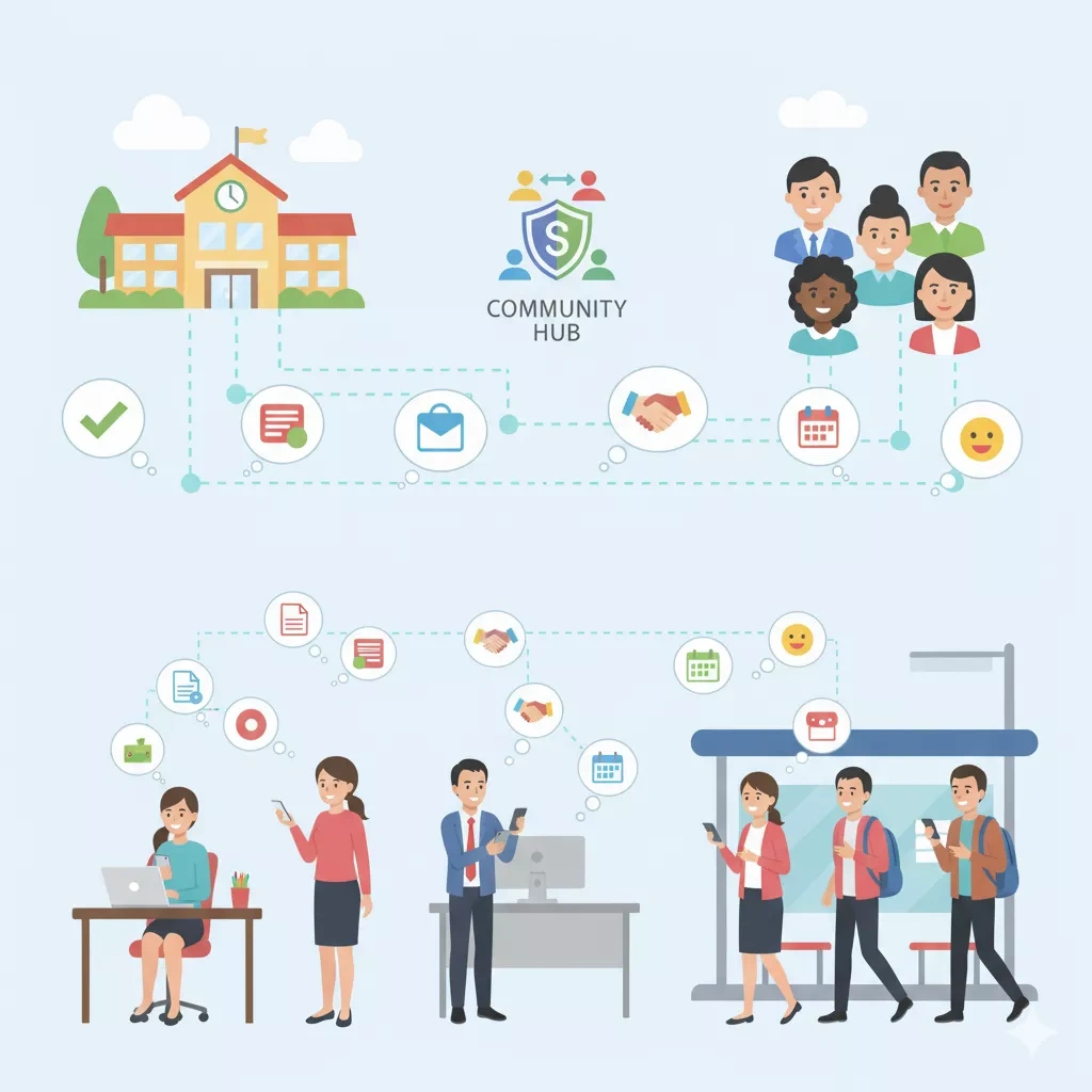 デジタル化で保護者を支援する多機能連絡網アプリ