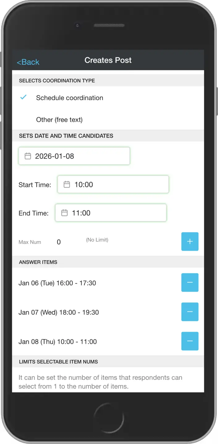 Adjust create screen 2