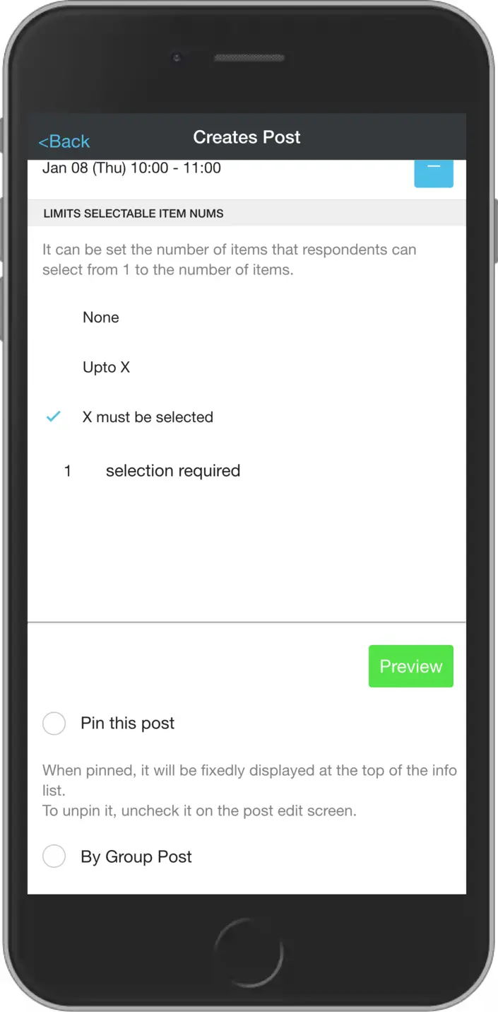 Adjust create screen 2a