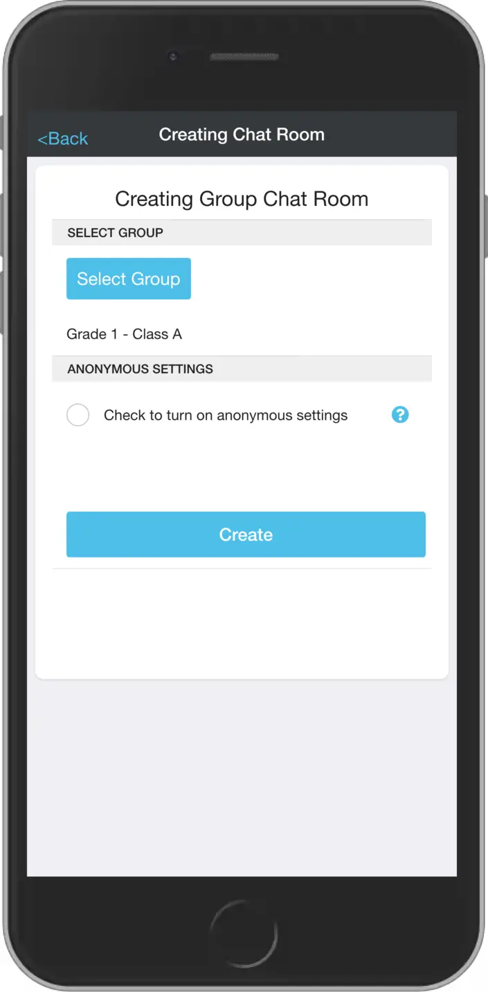 Group chat room creation