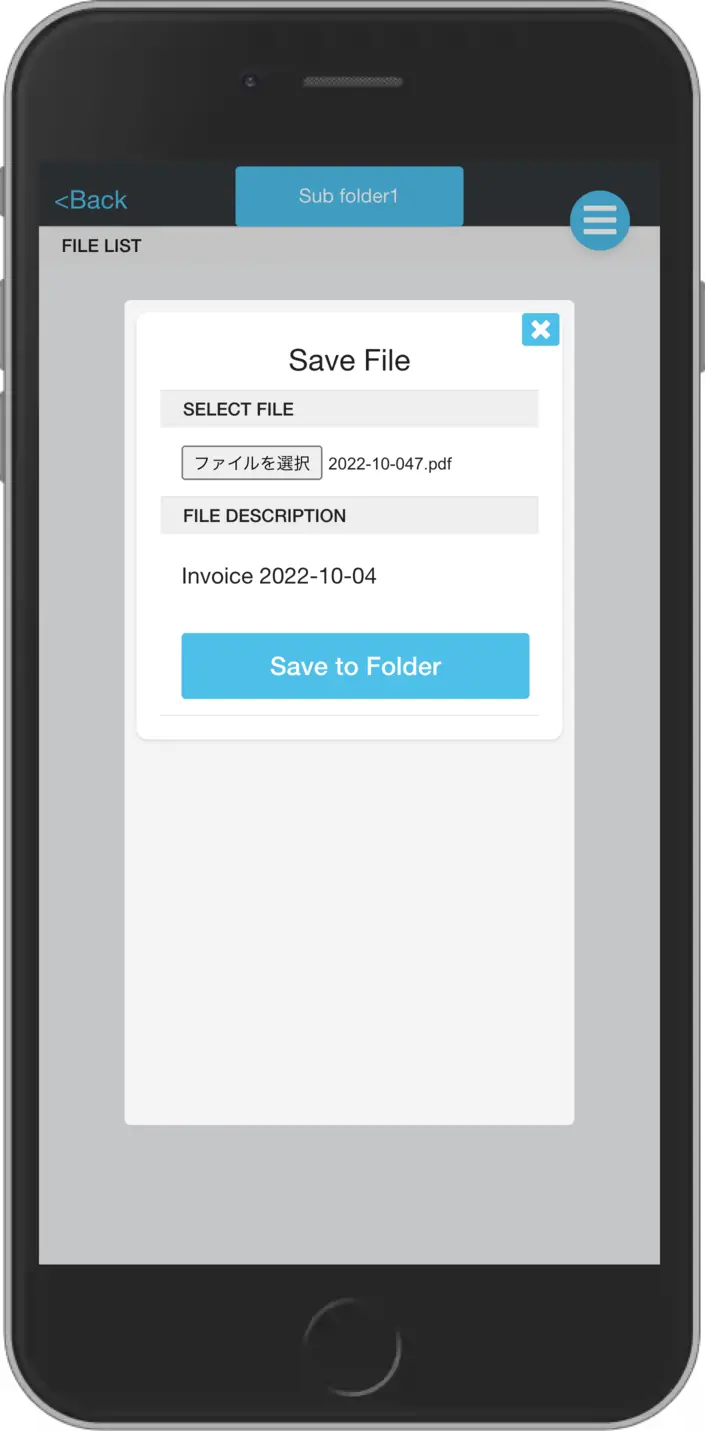 Storage - save file screen