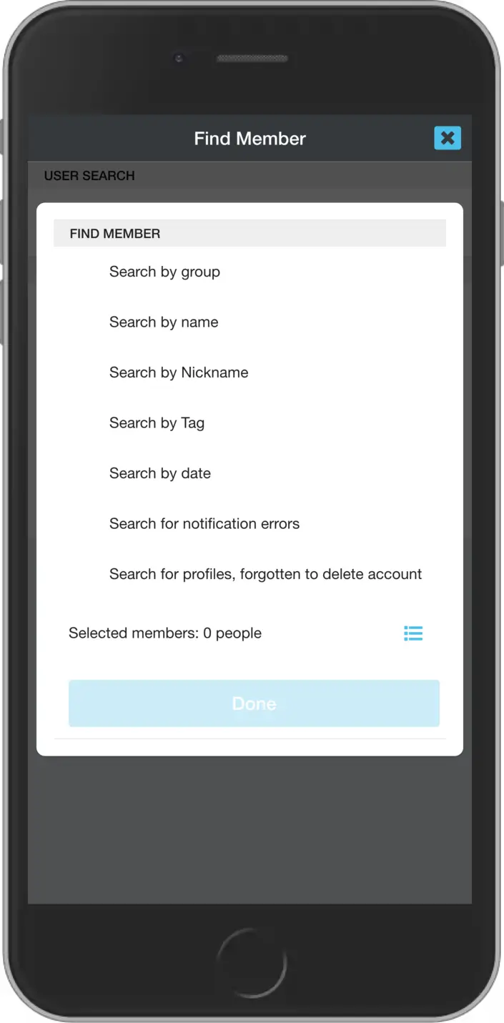 User management screen 2