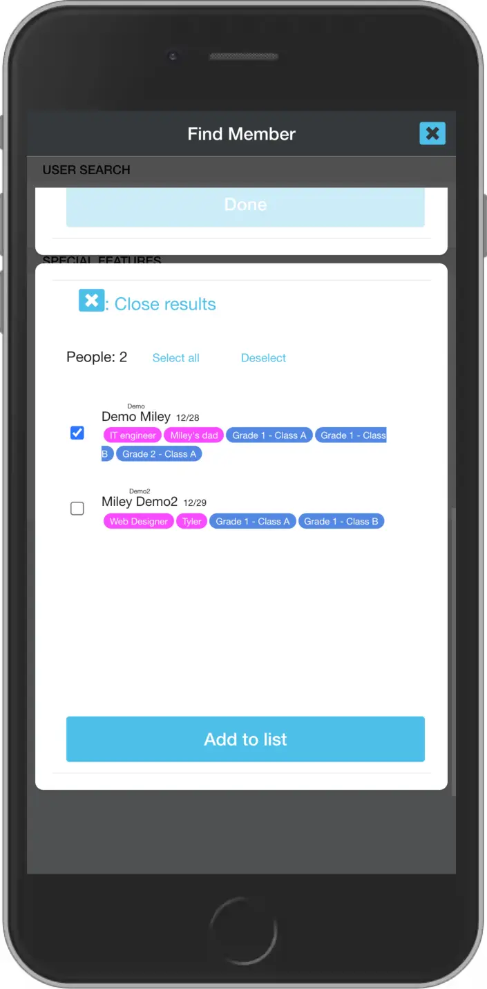 User management screen 3